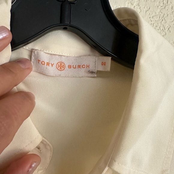 Tory Burch Silk Cream Blouse Sz 00 - Picture 5 of 6